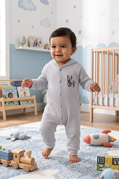 Baby Mii Tavşan Kulaklı Kapüşonlu Tulum