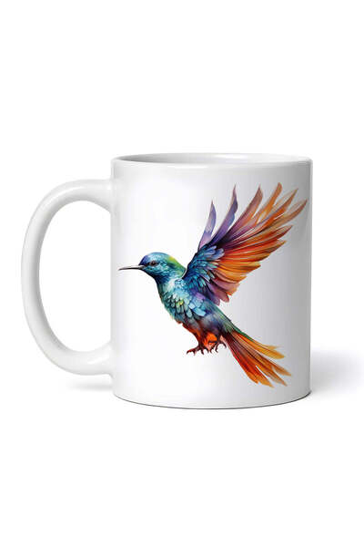 INOVATIX Cana alba personalizata,Pasarea colibri,INOVATIX®. 330ml
