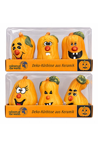 Generic Brand Σετ 6 διακοσμητικών φιγούρων για το Halloween, Κεραμικές κολοκύ...