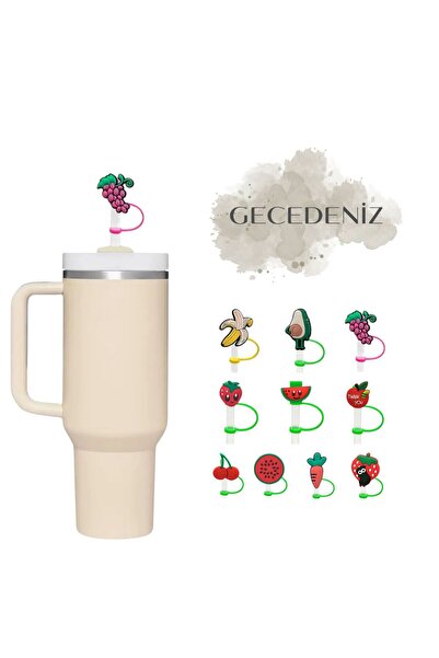 GECEDENİZ غطاء شفاطة متوافق مع تيرموس، لون أرجواني وردي استوائي