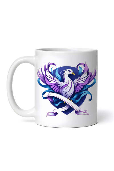 INOVATIX Cana alba personalizata,Pasarea Phoenix efigie,INOVATIX®. 330ml