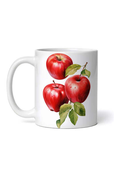 INOVATIX Personalized white mug, Three red apples, INOVATIX®. 330ml