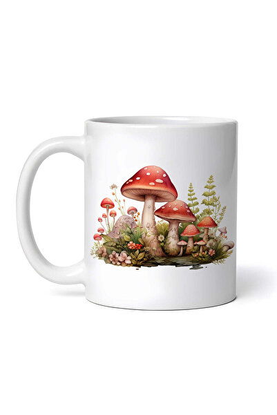 INOVATIX Personalized white mug, Stacked Mushrooms, INOVATIX®. 330ml