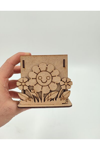 WOODIVA AHŞAP Cute Daisy Flower Paintable Wooden Pen Holder School DIY Activi...