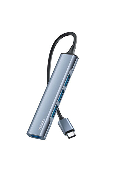 Yesido Hub USB Stație de andocare 4 în 1 (HB17), Type-C la 1x USB3.0, 3x USB2...