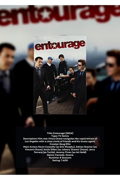 OEM Αφίσα Ινφορματογραφίας Entourage, Συλλεκτικό Κινηματογραφικό Σχέδιο, Χαρτ...