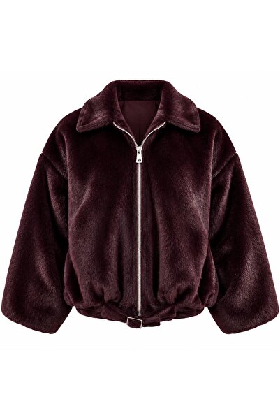 D'RECCY ΓΥΝΑΙΚΕΙΟ ΜΠΟΥΦΑΝ OVERSIZE ΜΕ ΦΕΡΜΟΥΑΡ ΚΑΙ ΦΟΡΜΕΣ ΣΧΕΔΙΑΣΜΟΥ FOX