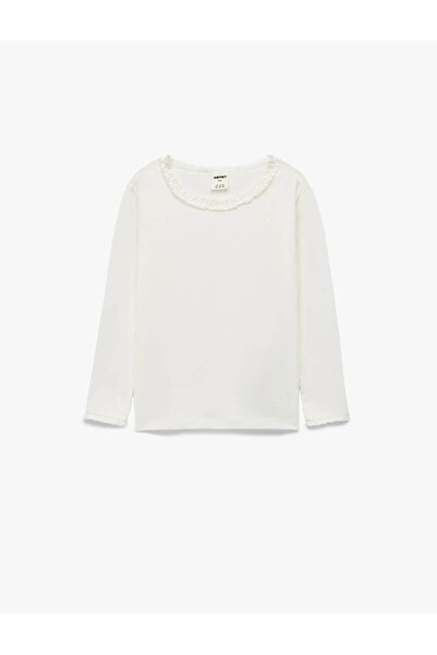 Koton Cotton Long Sleeve Crew Neck Basic T-Shirt