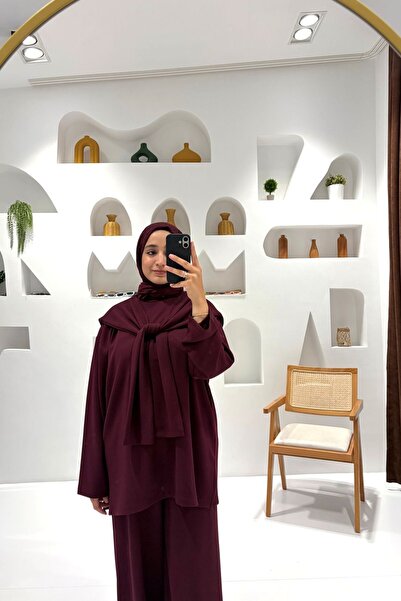Gülşah collection Σετ Ρούχων Aller Detailed Double - Βουργουνδίας