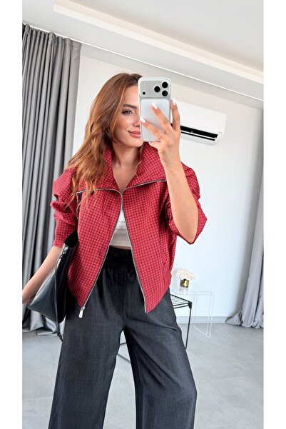 pelin yıldız butik Kırmızı Britney Ceket