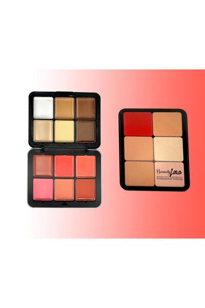 Beauty Lara باليت كونتور وبلاشر Professional Makeup 💄