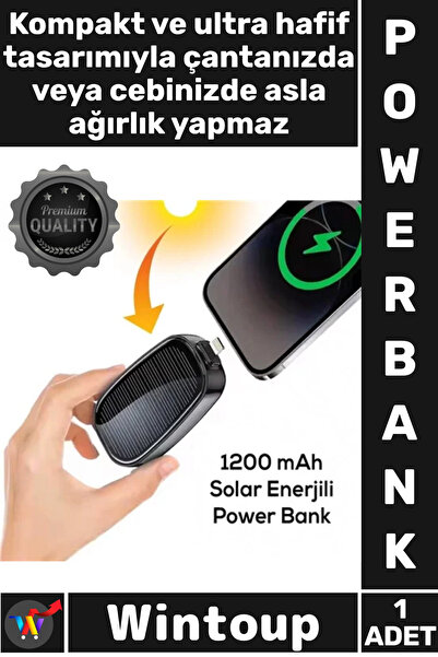 Wintoup #Powerbank 1200 mAh Taşınabilir Güneş Panelli Şarj Cihazı Kamp Doğa U...