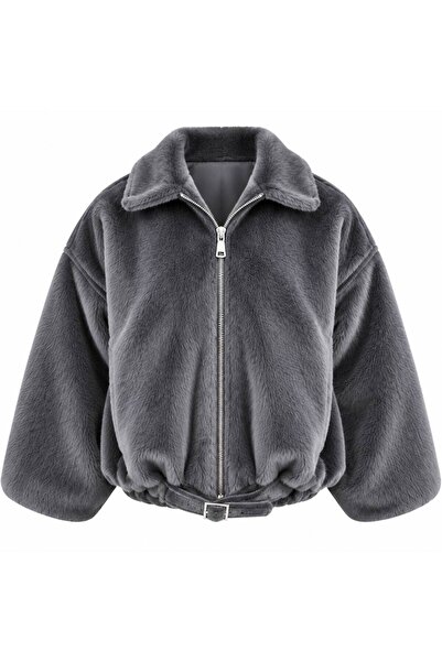 D'RECCY ΓΥΝΑΙΚΕΙΟ ΜΠΟΥΦΑΝ OVERSIZE ΜΕ ΦΕΡΜΟΥΑΡ ΚΑΙ ΦΟΡΜΕΣ ΣΧΕΔΙΑΣΜΟΥ FOX
