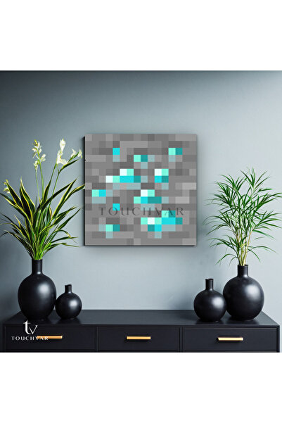 TOUCHVAR Kare Kanvas Tablo Minecraft Elmas Cevheri Oyun Tablosu Ev Ofis Duvar...