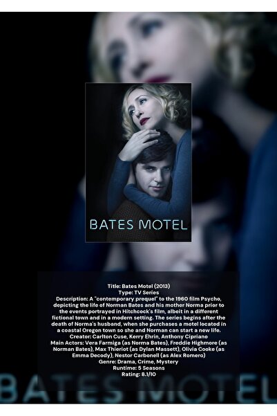 OEM Ινφορματική Αφίσα Bates Motel, Σειρά Ψυχολογικού Θρίλερ, Χαρτόνι 250γρ., Α4