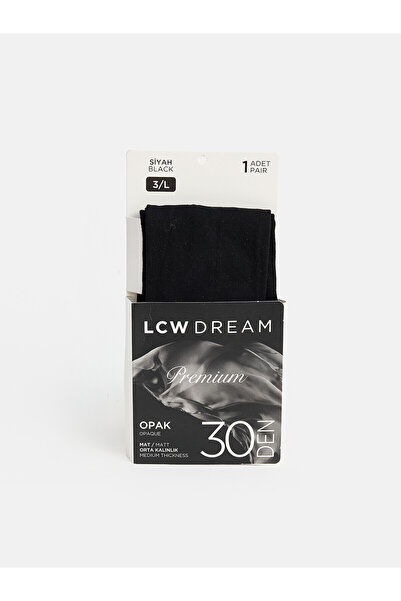 LC Waikiki جوارب طويلة نسائية سوداء مسطحة من LCW DREAM مع فرق من NEVAVM