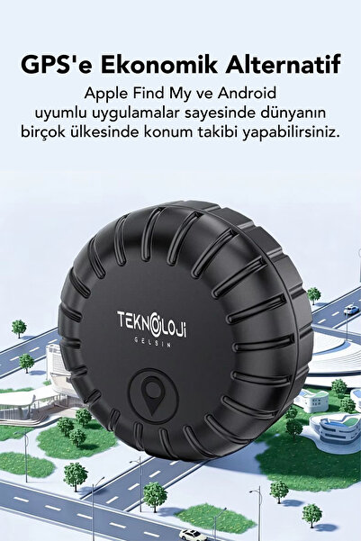 Teknoloji Gelsin Tag GPS Araç, Motor Eşya veya Çocuk ı Akıllı Takip Cihazı Canlı Konum Android ve IOS Uyumlu