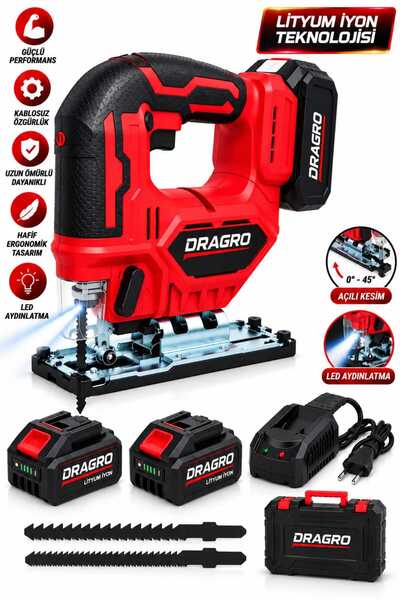 Dragro 21v Çelik Mandren Akülü Kömürsüz Bakır Sargılı Dekupaj Makinası