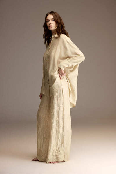 BONJOUR MADAME Cotton Cuffed Sleeve Pajama Set Bm-1901