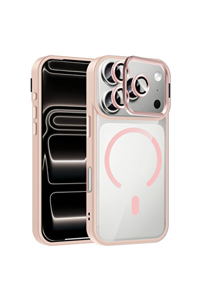 zore MARS Apple iPhone 17 Pro Max Kılıf Standlı ve Kamera Lens Hediyeli M-Saf...