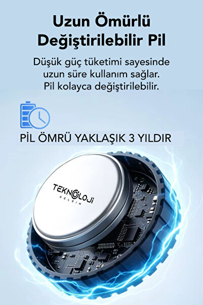 Teknoloji Gelsin Tag GPS Araç, Motor Eşya veya Çocuk ı Akıllı Takip Cihazı Canlı Konum Android ve IOS Uyumlu