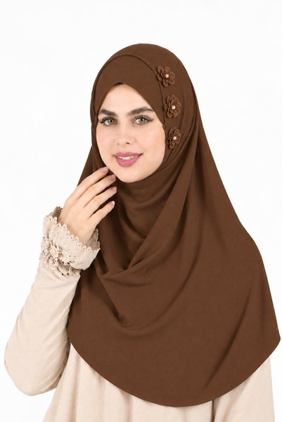 Linda Hijab Elegant Hijab for Women – Floral Embellished Modest Islamic Heads...