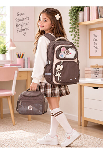tiny wood Orthopedic Multi-Compartment Primary School Girls' 3-Piece School B...