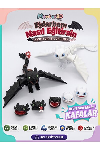 Mentor 3D Store Dişsiz & Işığın Öfkesi Oyuncak Figür Ejderhanı Nasıl Eğitirsi...