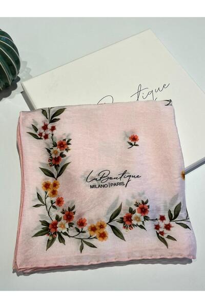 LA BOUTIQUE Organik Güz Yaz Serinliği Desenli Eşarp