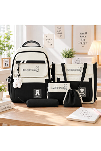 Generic Brand 5-Piece School Backpack Bag Set with Tote Bag, Crossbody Pouch,...