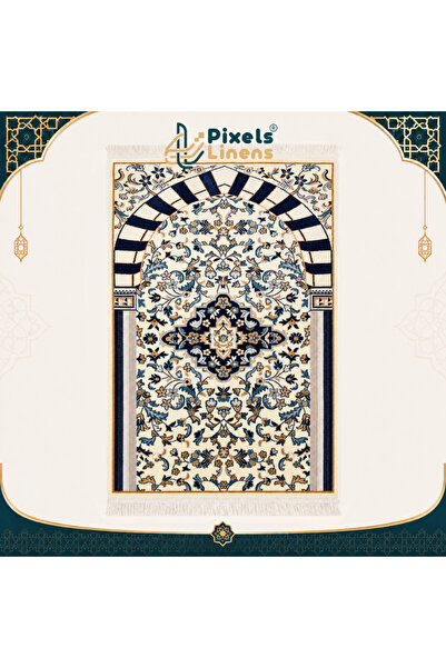 PixelsLinens Luxurious Prayer Rug with Patterns Inspired by the Holy Quran fr...