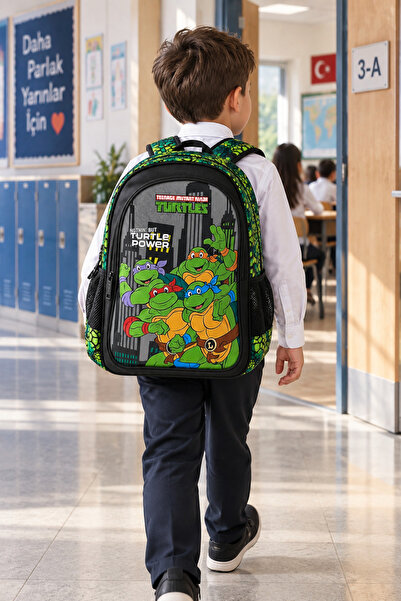 DODOMAR Σακίδιο πλάτης μαθητών Ninja Turtles για Δημοτικό Σχολείο 40 x 30 x 16