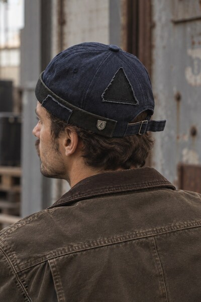 Külah 100% Cotton Washed Docker Hat – Navy Blue / Anthracite