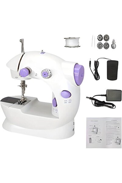 Twinkle Mart Mini Handheld Electric Sewing Machine Adjustable Speed Safety Co...