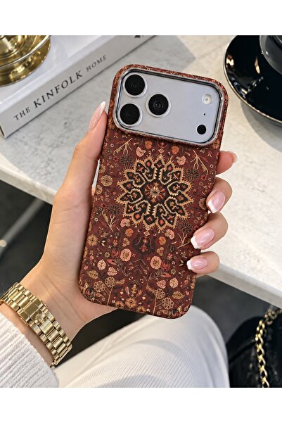 KILIF HOUSE Iphone 17 Pro Max Uyumlu Metal Çerçeveli Prestige Karbonfiber Mag...