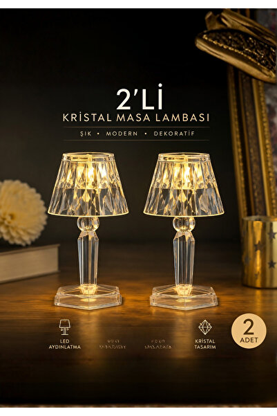 Mikasso Mini Masa Lambası 10x12 cm Dekoratif Gece Lambası Sıcak Işık Ortam La...
