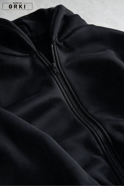 EFFRENATU Typographic Handwritten Printed Black Unisex Oversize Cardigan