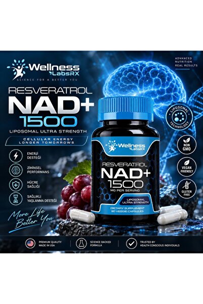 WELLNESS LABSRX Liposomal NAD 1500mg - NAD Trans - Resveratrol Japanese knotw...