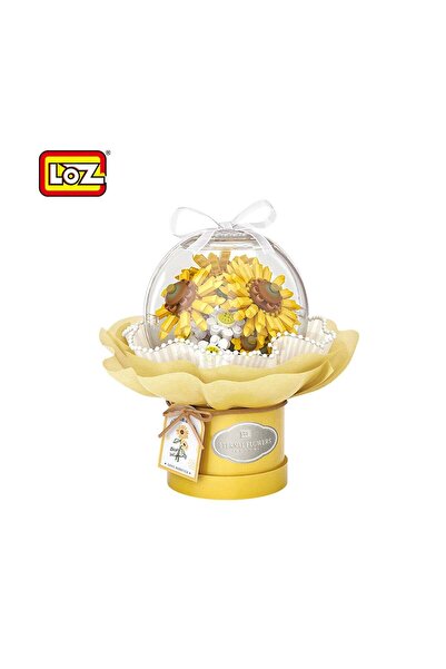 Loz Lz-1299 Led Sunflower Bouquet 510 Pieces Block Toy