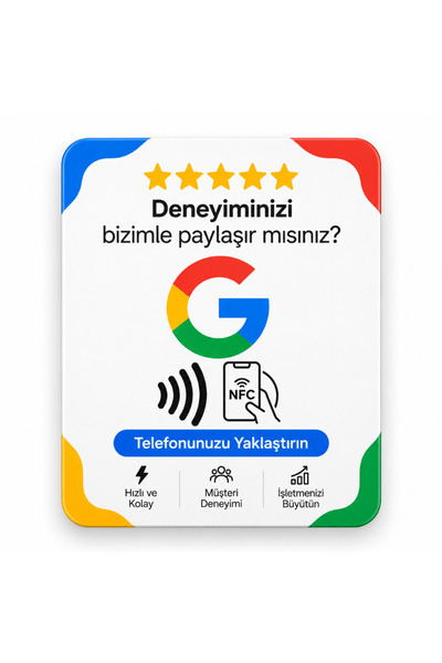 NFC Yorum Kartı – İşletmeler İçin Temassız Değerlendirme Kartı