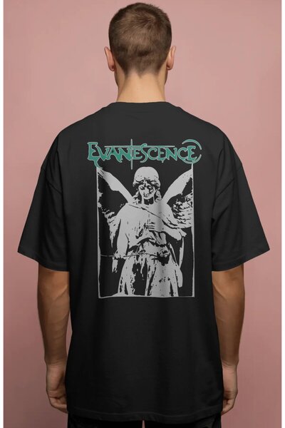 SEVBANO Μπλουζάκι Evanescence Rock Metal Music Band με στάμπα Unisex Oversize...