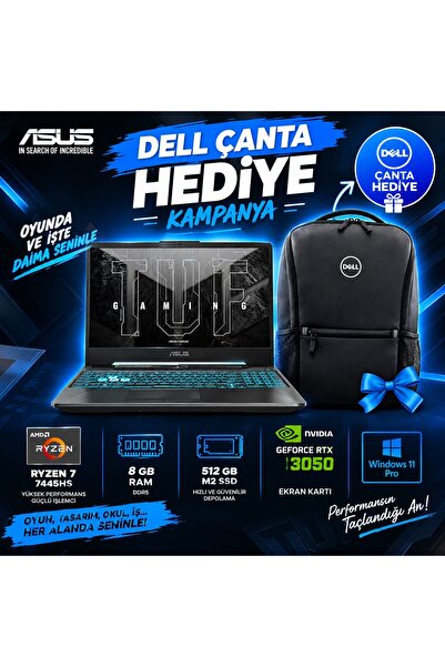 ASUS Tuf Gamıng A15 FA506NC-OZT8GB Amd Ryzen 7 7445HS 8 GB Ram 512GB 4gb RTX3...