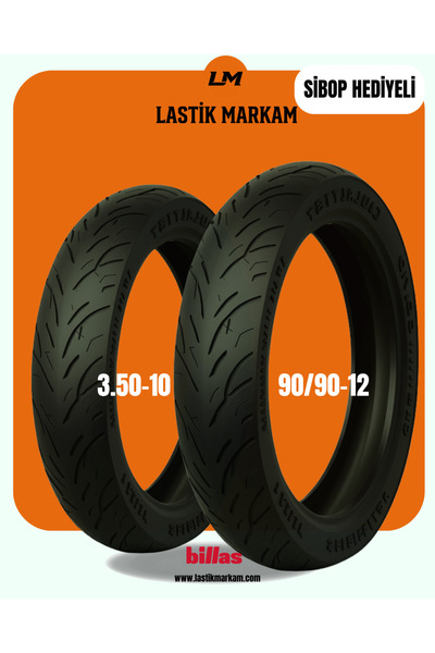 Billas LM-TAKIM 3.50-10 ve 90/90-12 4PR BL086 TL - ÖN ARKA SET -2026 -SİBOP H...