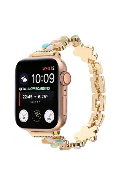 kılıf benim Apple Watch Kadın Çiçek Desenli Kordon 38/40/41/42/44/45/46/49 mm...