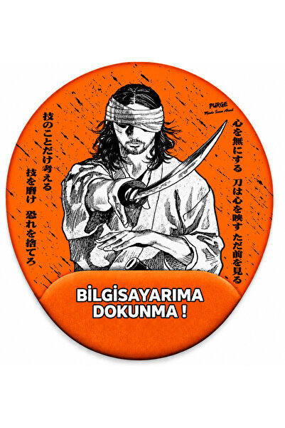 Kör Samuray Manga Bilgisayarıma Dokunma Dilek Destekli Mouse Pad