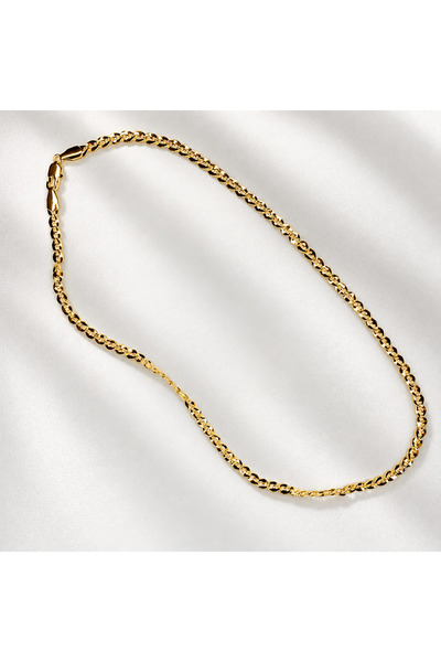 Yonida Jewelry Çelik Kolye Kalın Gemici Zincir Model 14K Altın Renginde Rodyu...