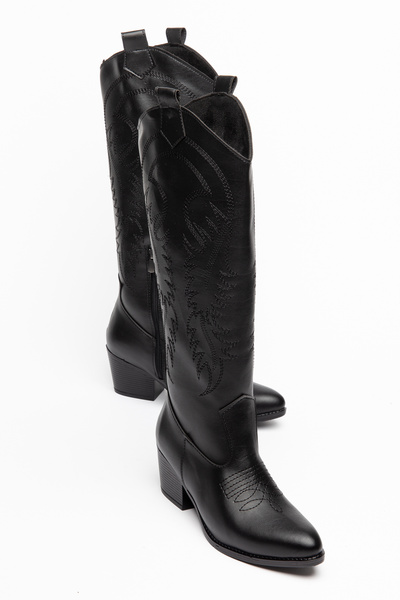 HCO SHOES Embroidered Zippered Long Women's Cowboy Boots