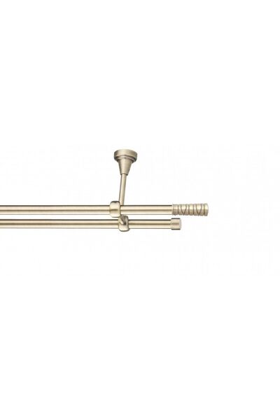 Perdegal Galerie metalica Striat de Tavan 16mmx200cm, fara Inele, Antique Brass