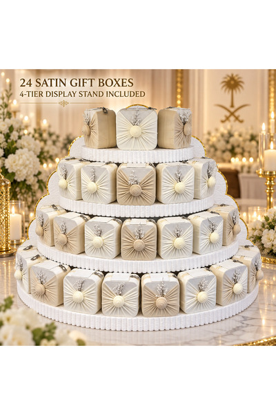 Generic Personalized Satin Jewelry Gift Boxes with 4-Tier Thermocol Display S...