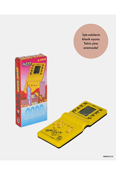 ZERO LAND MURATECH Retro Tetris El Aterisi – Pil ile Çalışan Taşınabilir Mini (12750) Oyun Konsolu